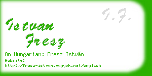 istvan fresz business card